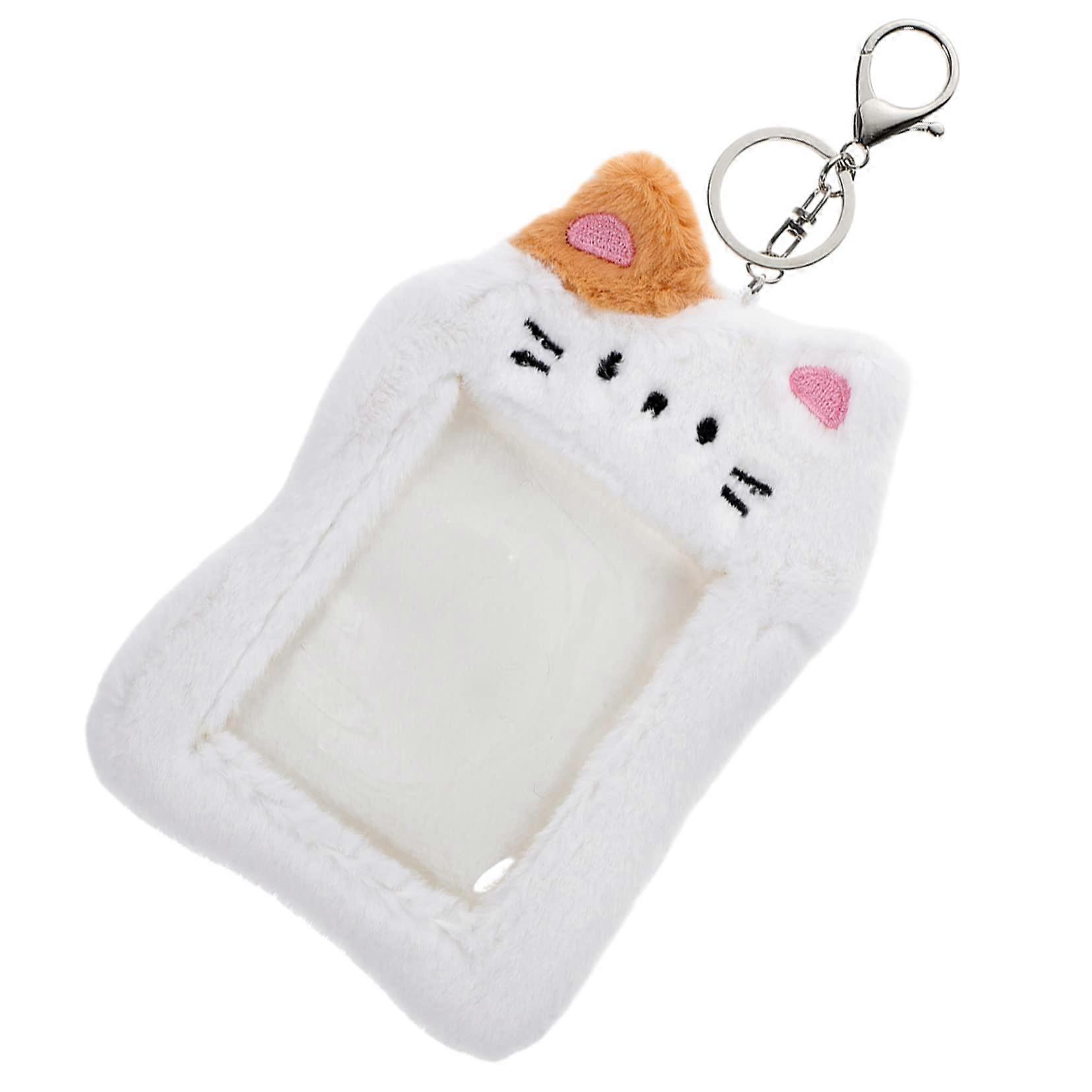 Cat Plush Card Holder ID Card Case For Office Workers, Reusable Protective Case, Durable Material, Cute Design
