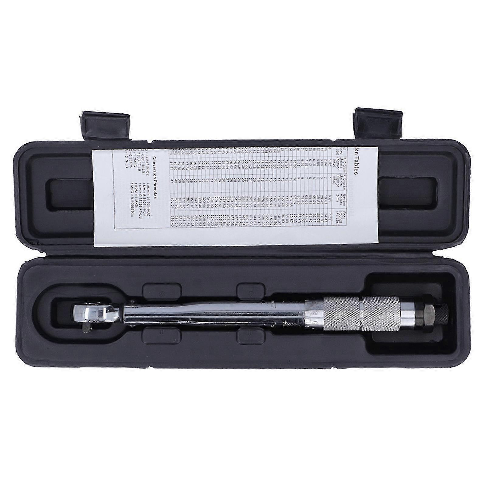 Adjustable Torsion Wrench with Chrome Vanadium Steel and Knurled Handle for 1/4in Drive