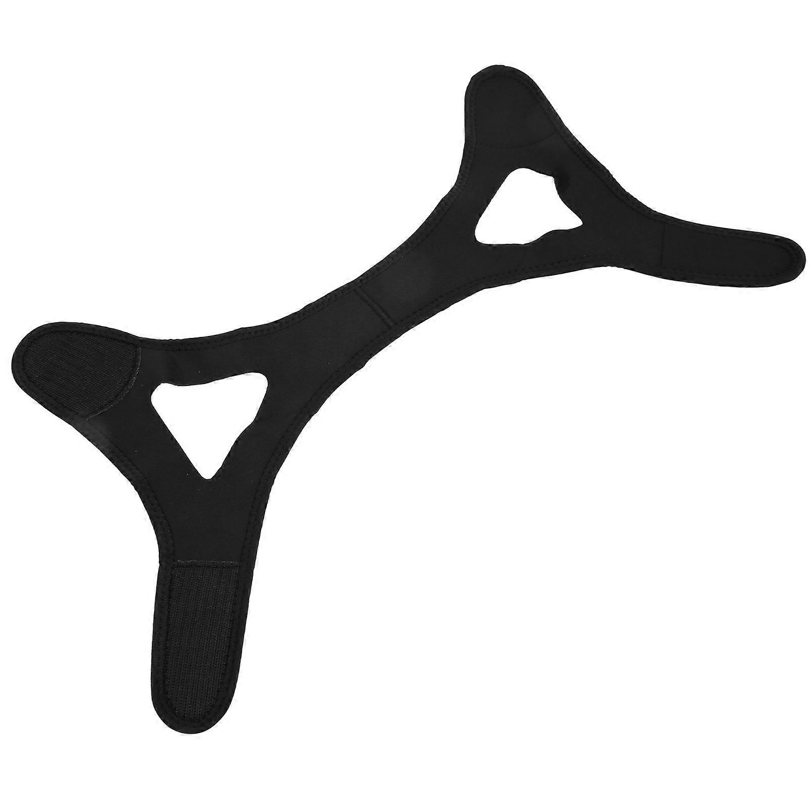 רצועת סנטר נגד נחירות גומי רצועת ראש אלסטית נגד נחירות מכשיר חגורה לגברים נשים שחורות