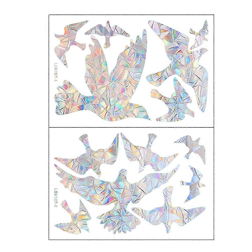 Bird Protection Window Clings for Glass Living Room Anti-collision Assorted Color 1 Set (2 Sheets/Set)