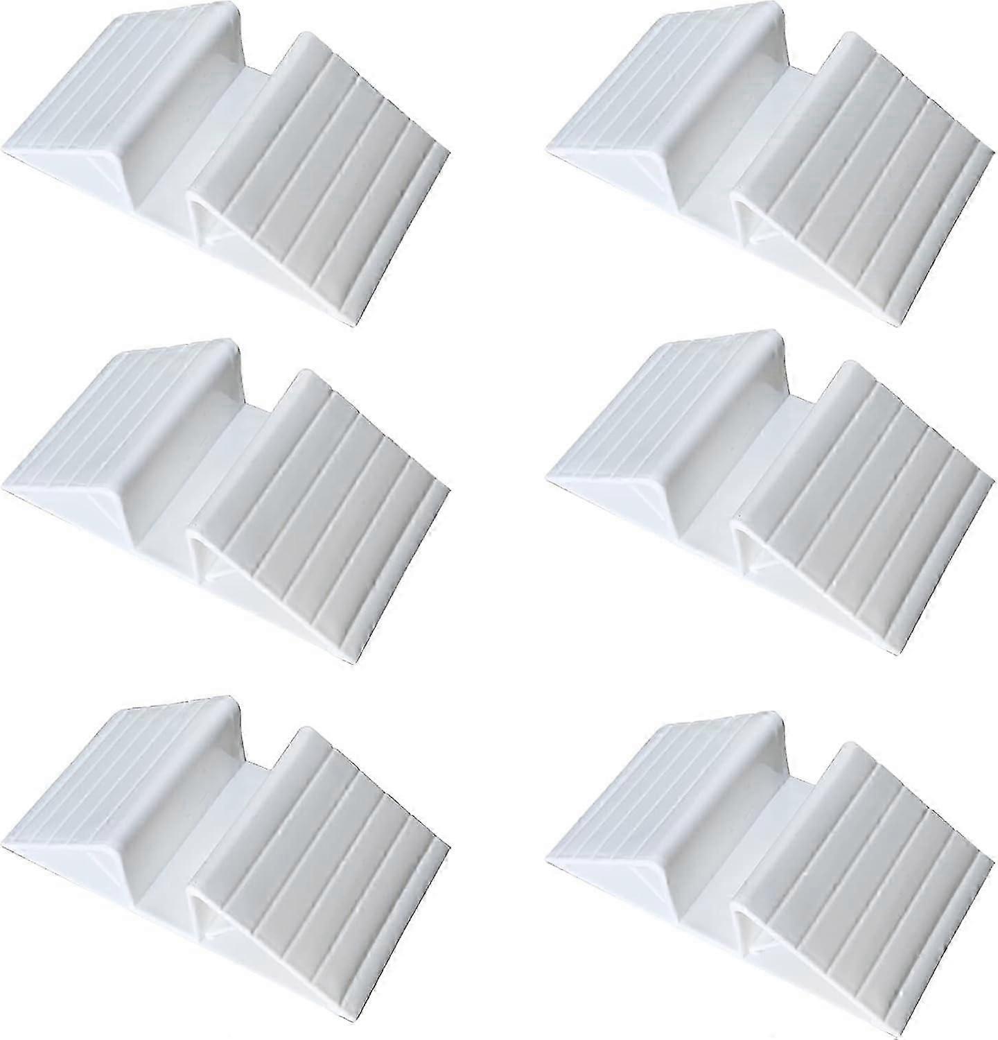 6 قطع بوابة الأليفة سياج دعم أقدام البلاستيك الثلاثي عزل سياج تعزيز الملحقات قائمة بذاتها بوابة لوحة السياج سويتا (أبيض)