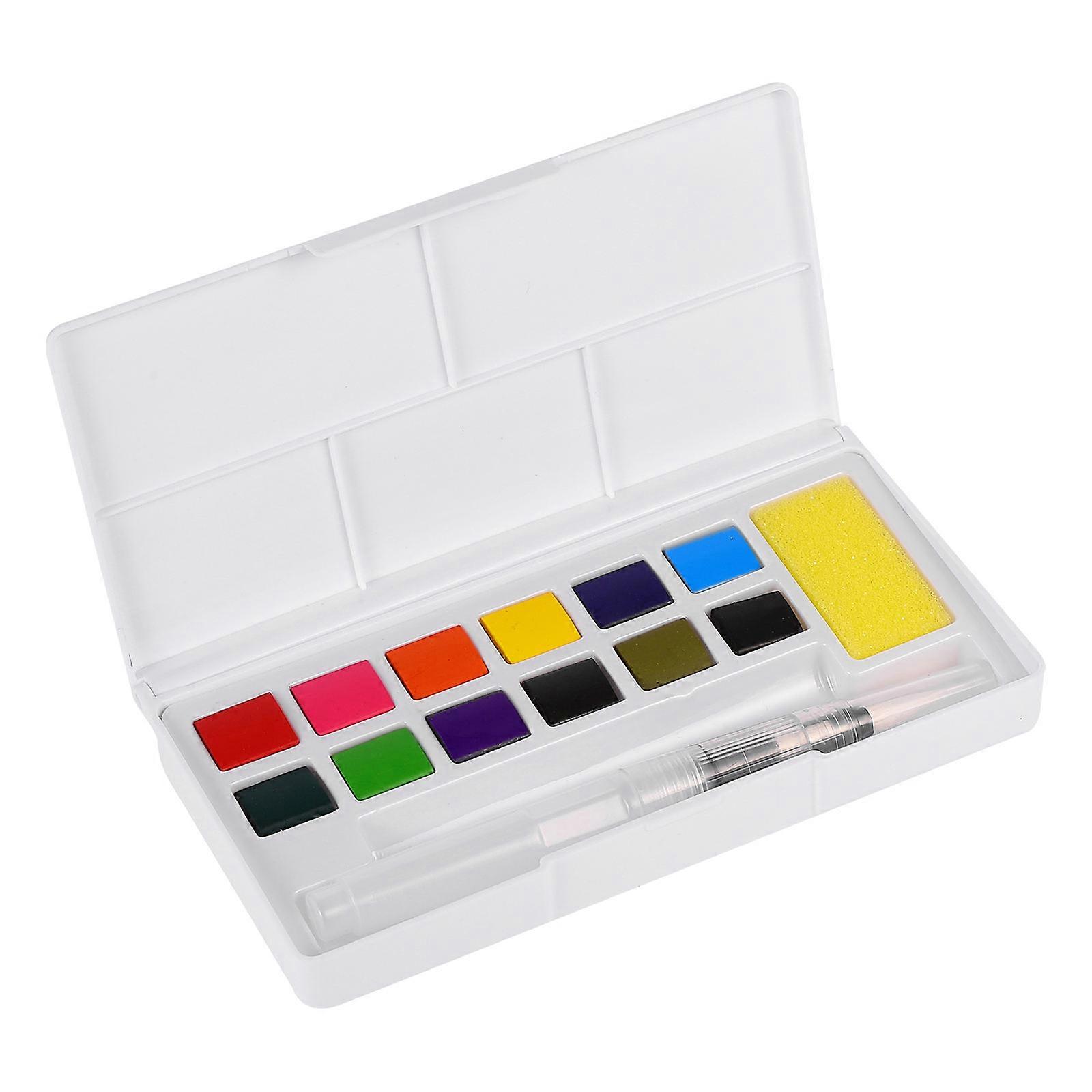 Portable Watercolor Kit For Students And Teachers Compact Multi Colors 14.5X7cm 1 Set