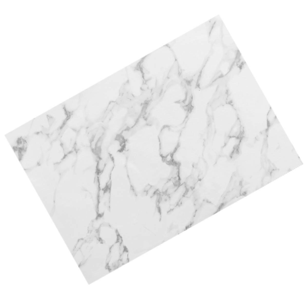 Marble Pattern Placemat Heat Insulating Dining Mat White Protective Cushion for Home Restaurant Table Surface Scratch Stain Prevention