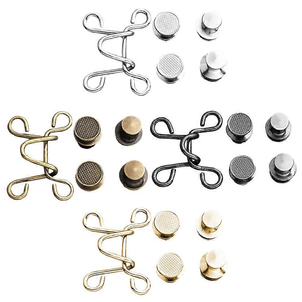 4pcs Pants Waist Button Jeans Fit Button Instant Replacement Jeans Buckles