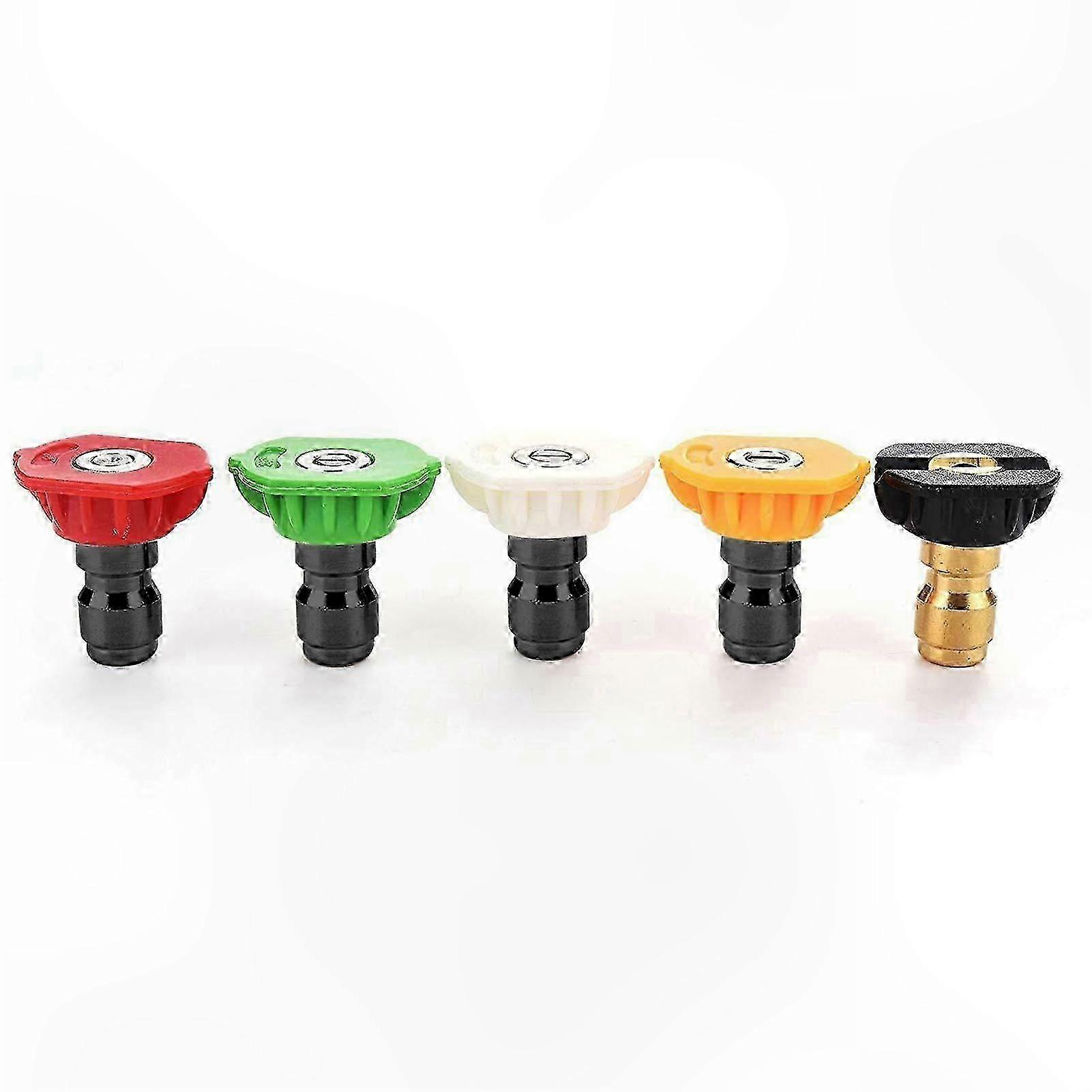 5-Piece 1/4 Inch Quick-Connect Nozzle Set for High-Pressure Washers
