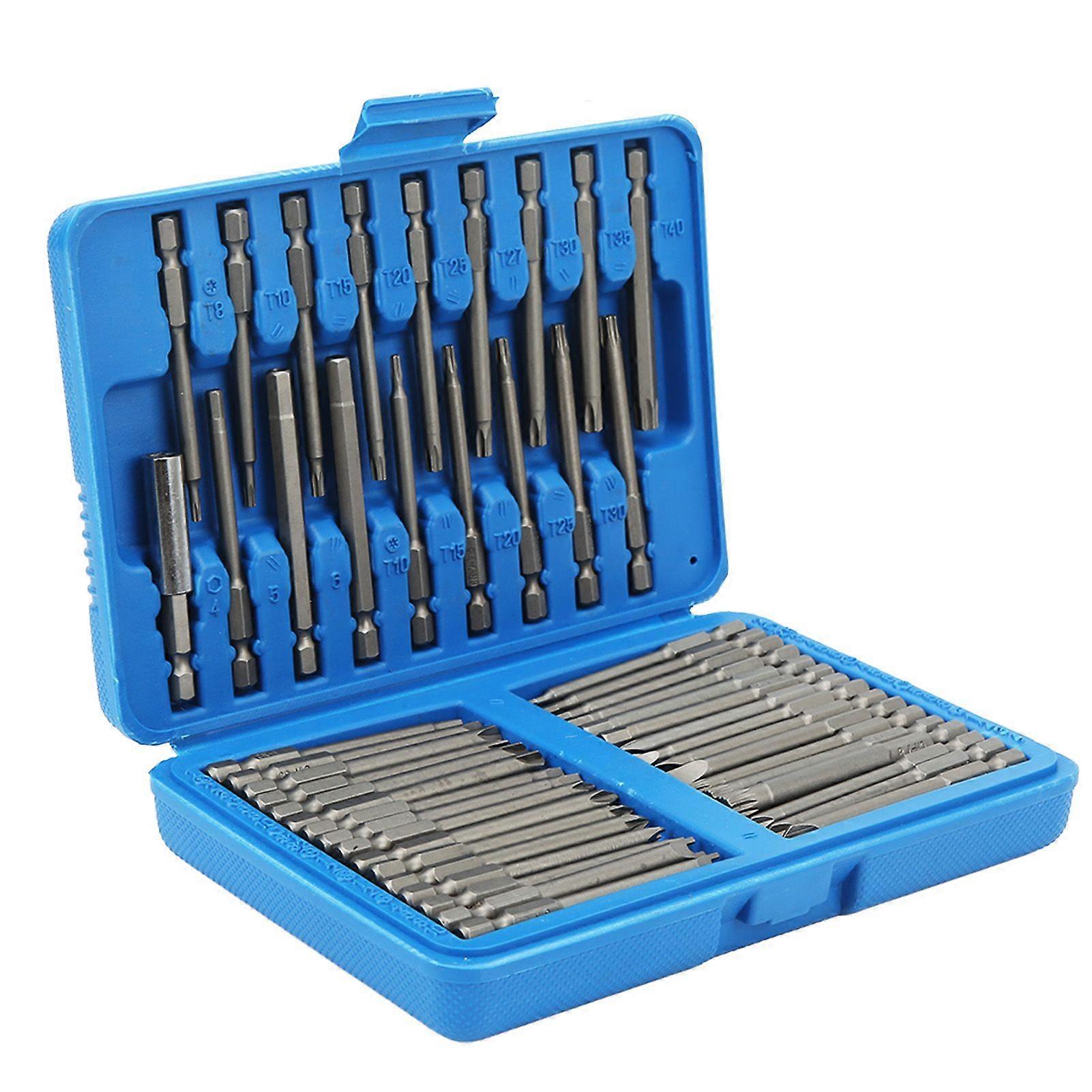 Extra Long Security Screwdriver Bit Set, 50pcs Multi Sizes, Compatible with General Maintenance