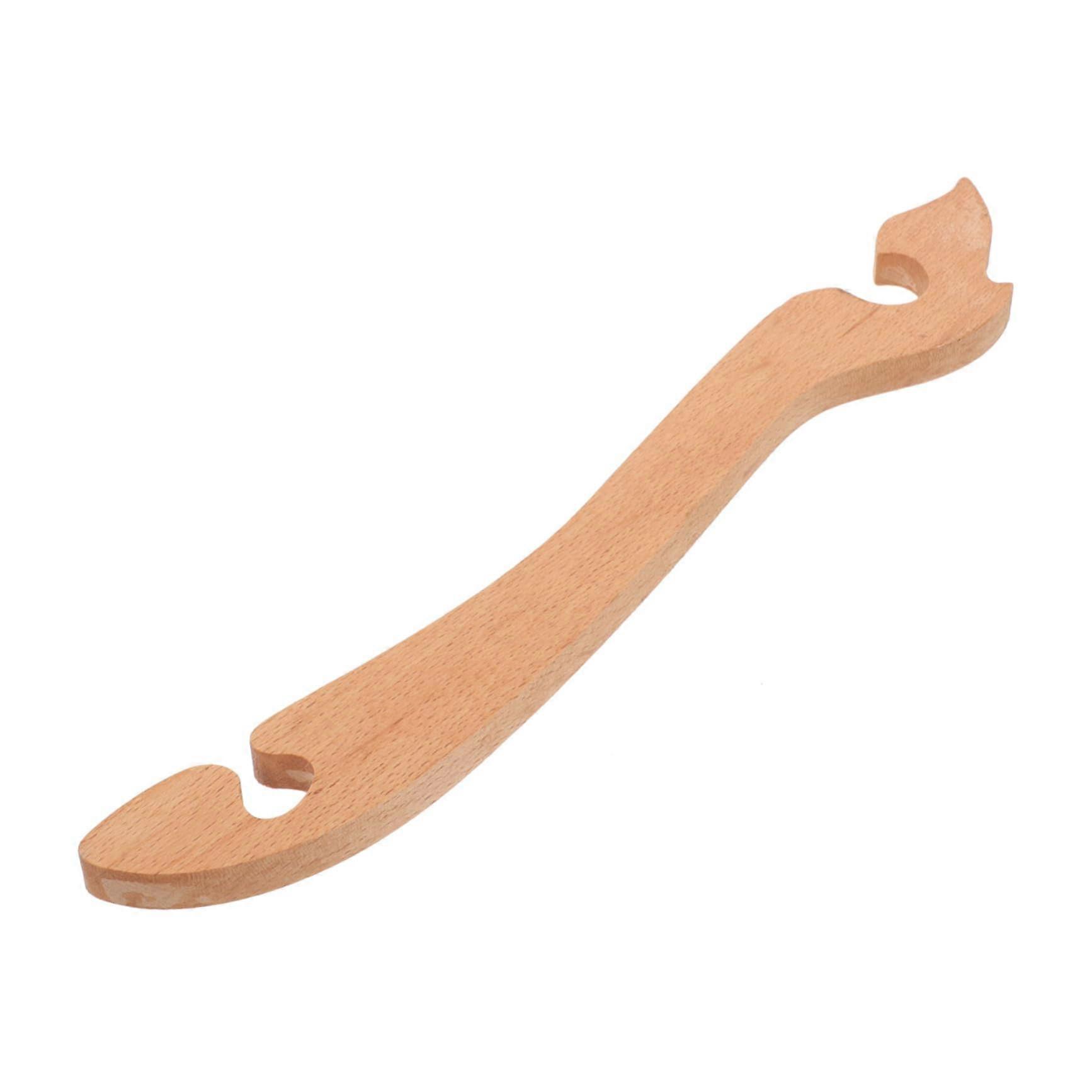 Oven rack puller with natural wood handle, heatresistant pushpull tool for safely gripping pans in household wall ovens and kitchen stoves. Ref: 6467