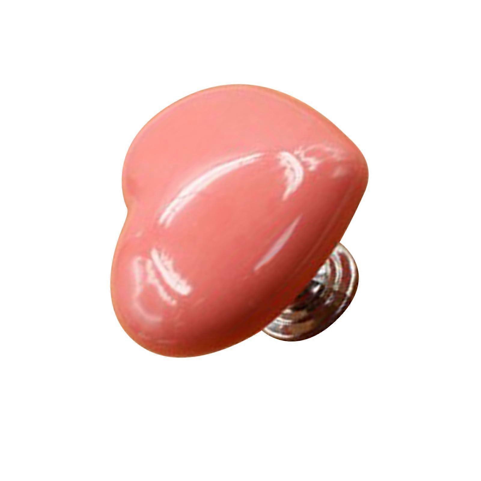 Solid Heart-Shaped Toilet Tank Lever Knob, Durable Pink Finish, Rust-Resistant, Easy Installation, Versatile Design