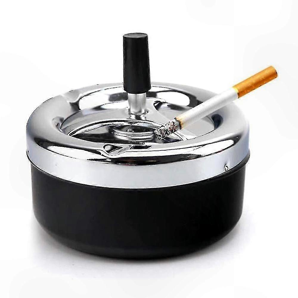 Extra Large Chrome Spinning Ashless Ashtray |premium Windproof Ashtray