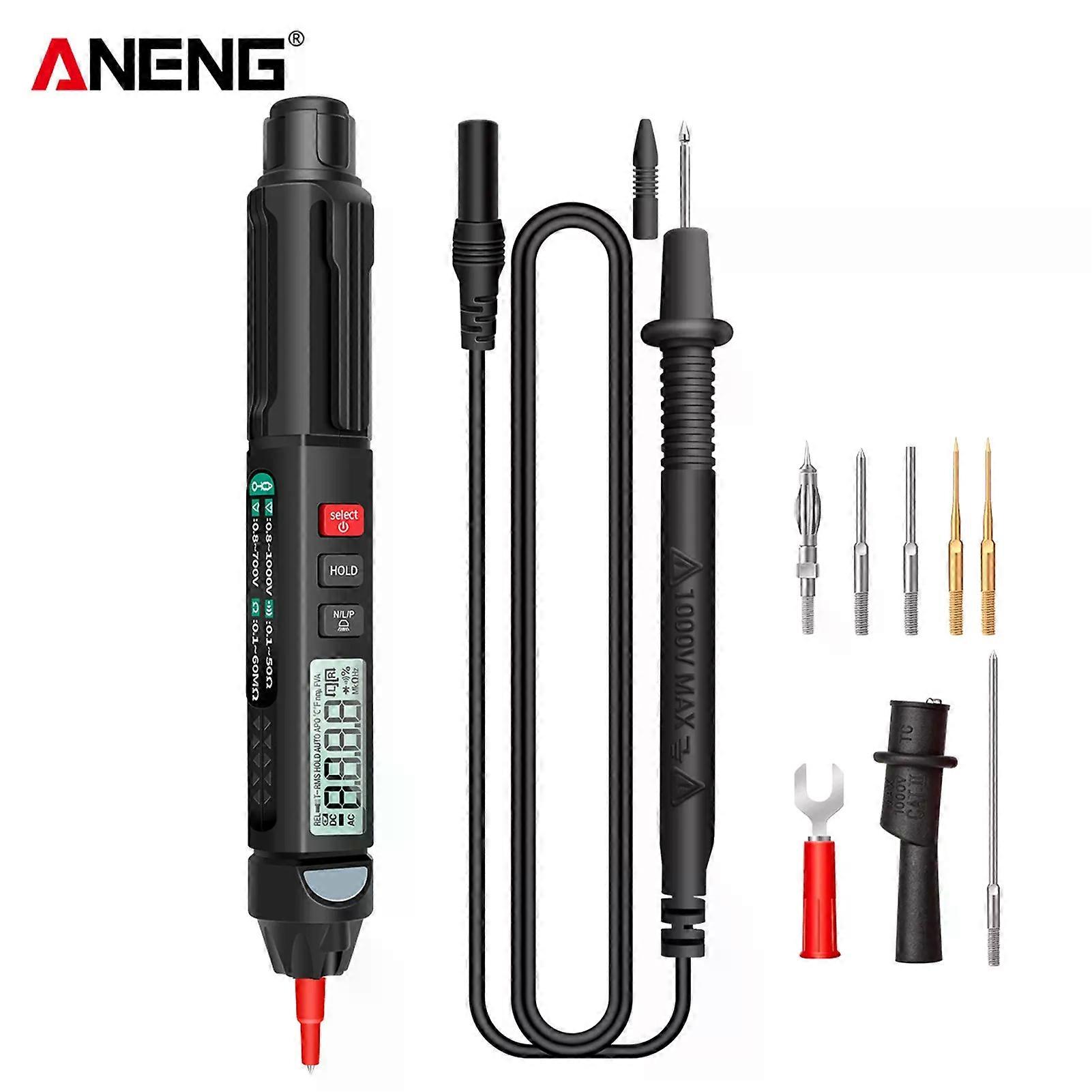 ANENG A3008 Pen 6000 Counts Digital Universal Meter Tester with LCD Display Backlight NCV Flashlight Auto-off Multi