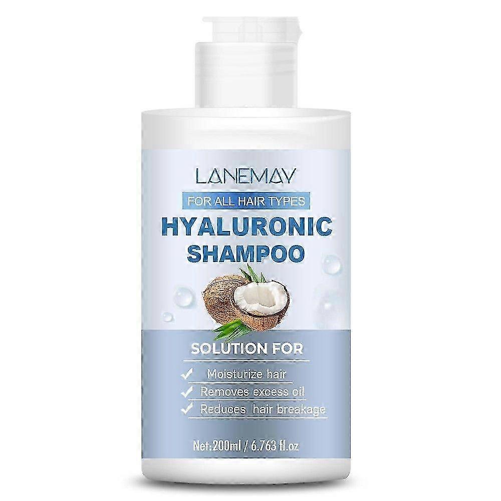 Shampooing volume léger à l’acide hyaluronique, à l’huile de noix de coco et de jojoba pour les cheveux fins et fins, hydrate les cheveux et réduit la casse