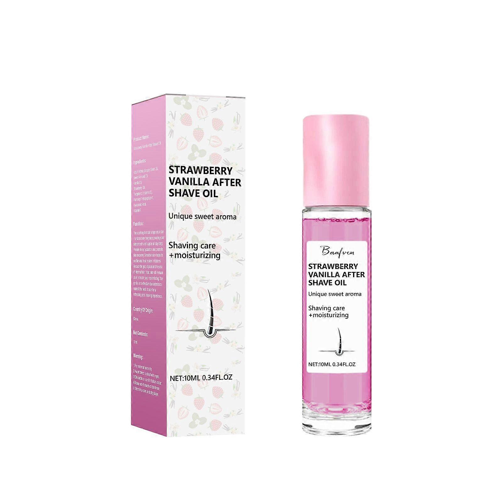 After Shave Oil Women for Smooth Skin, Strawberry After Shave Oil Prevent Ingrown Hair - Soft Serve After Shaving Oil Soothing & Hydrating, Irritation