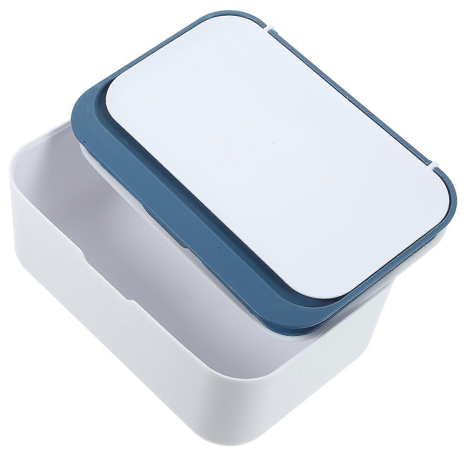 Portable Tissue Box with Lid – Compact Wet Wipes Dispenser & Desktop Storage Container for Tissues and Masks – Lightweight Design for Home Use