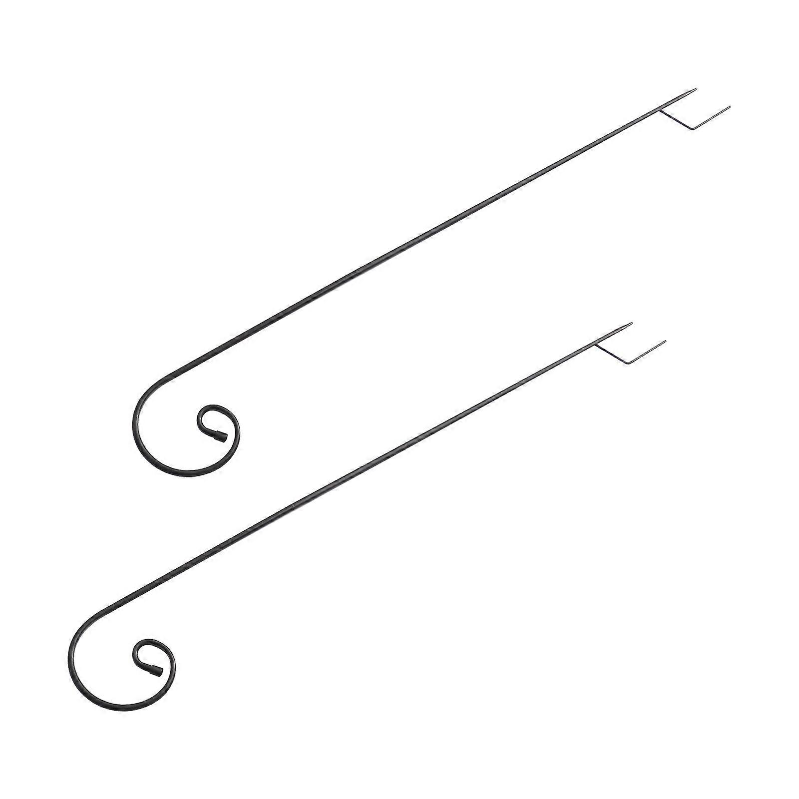 Metal Hooks 2Pcs Sturdy Garden Insert Rod For Hanging Decorations In Courtyard And Lawn 47.2×5.5×0.4in