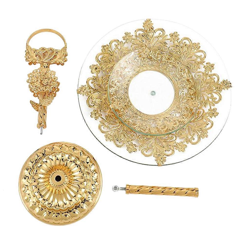 Creative Rectangular Fruit Tray For Afternoon Tea 16.43x12.58in Golden Snack Holding 1Pack