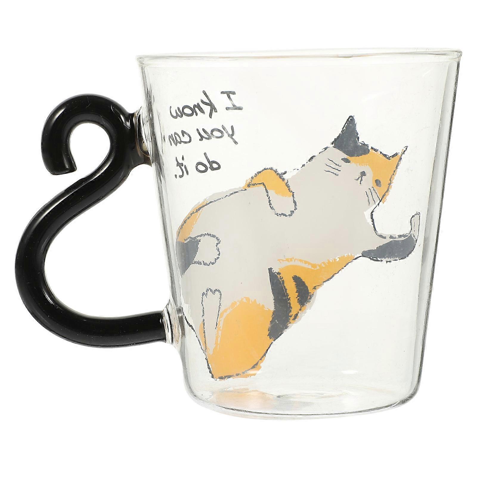 Here's a polished product description for your **Cute Cat Glass Mug**:
 
### 🐾 Cute Cat Glass Mug – A Companion for Every Drink Lover! 🐾
Bring a