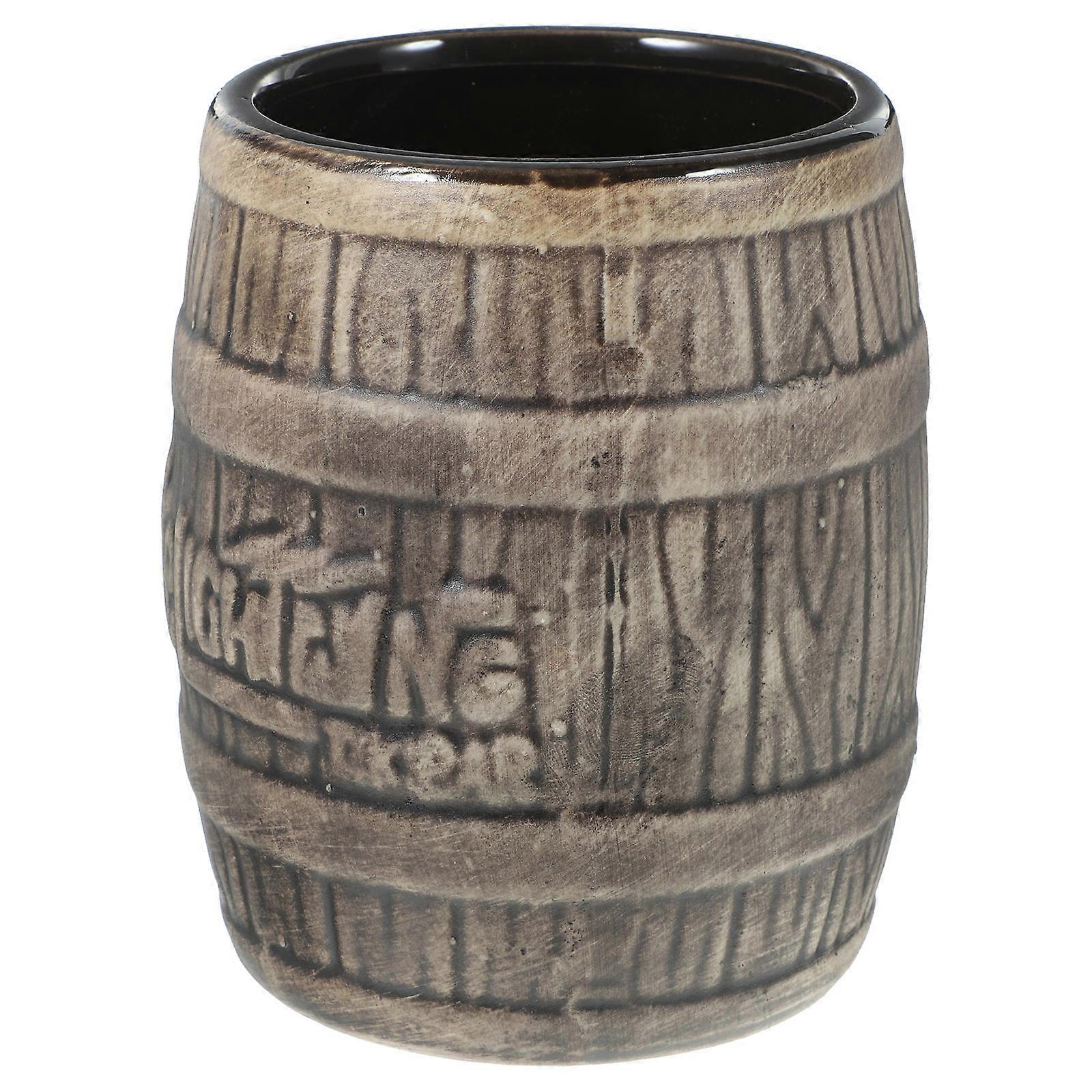 Tøndeformet ølkrus Klassisk drikkekop Hawaiiansk festkrus Keramisk drikkevare