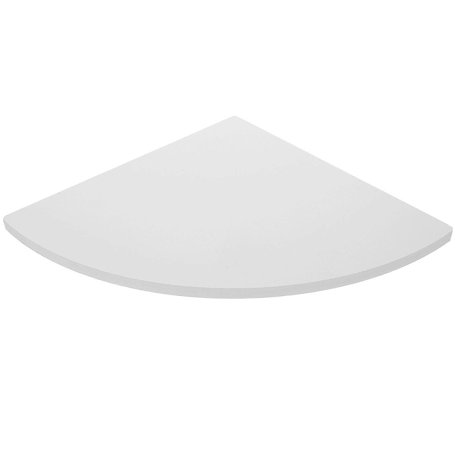 White PVC Wall Mounted Corner Shelf for Decoration with Strong Bearing Capacity and Stylish Design