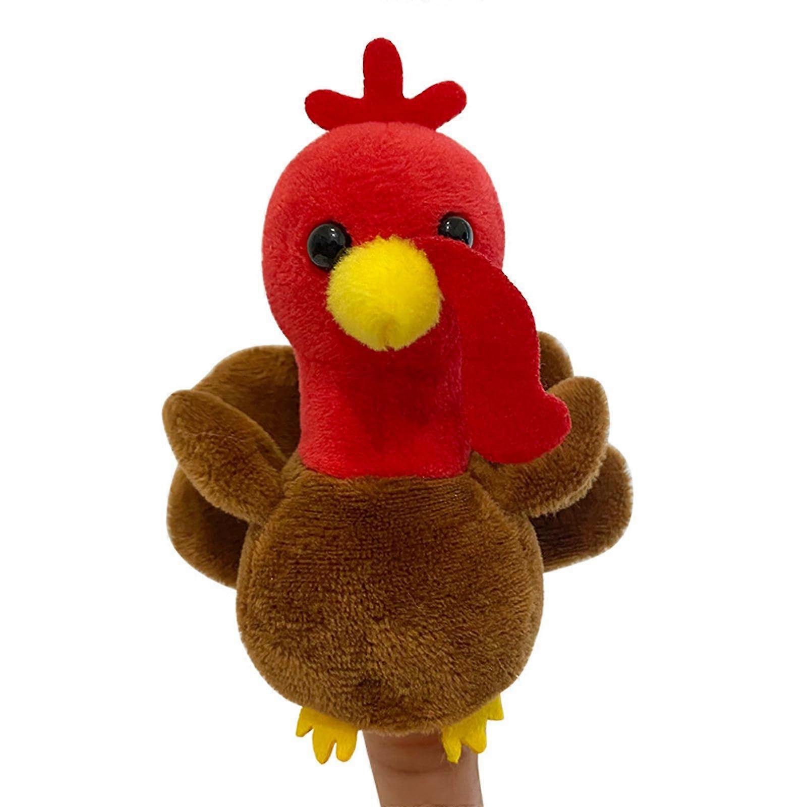 Turkey Finger Puppets for Storytelling, Thanksgiving Classroom Activities, Soft Plush Puppet Toys for Kids