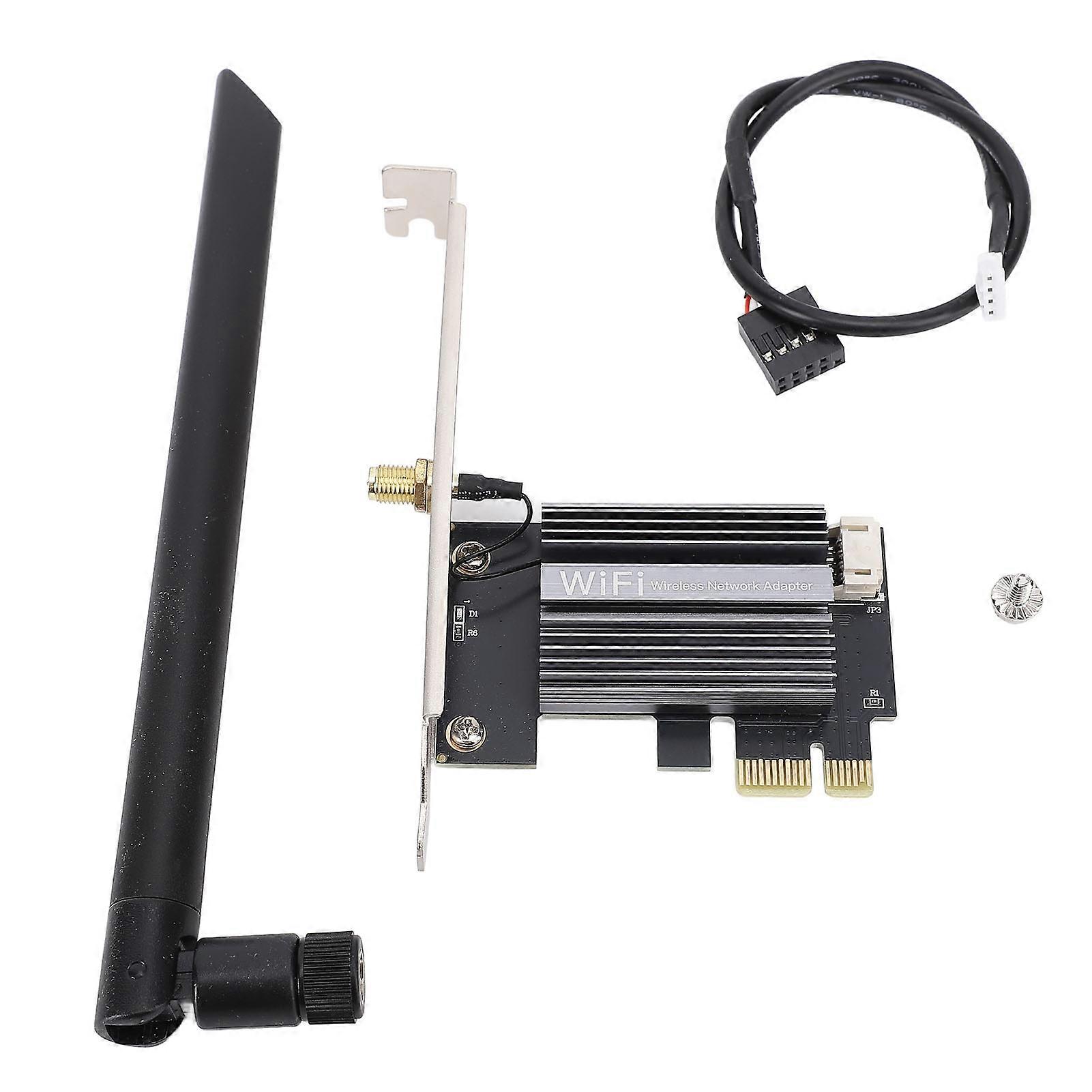 WiFi6E WiFi 4174Mbps 3 Band Bluetooth 5.2 Wireless Adapter PC Desktop PCIe Network Card Win 10 11 for Linux