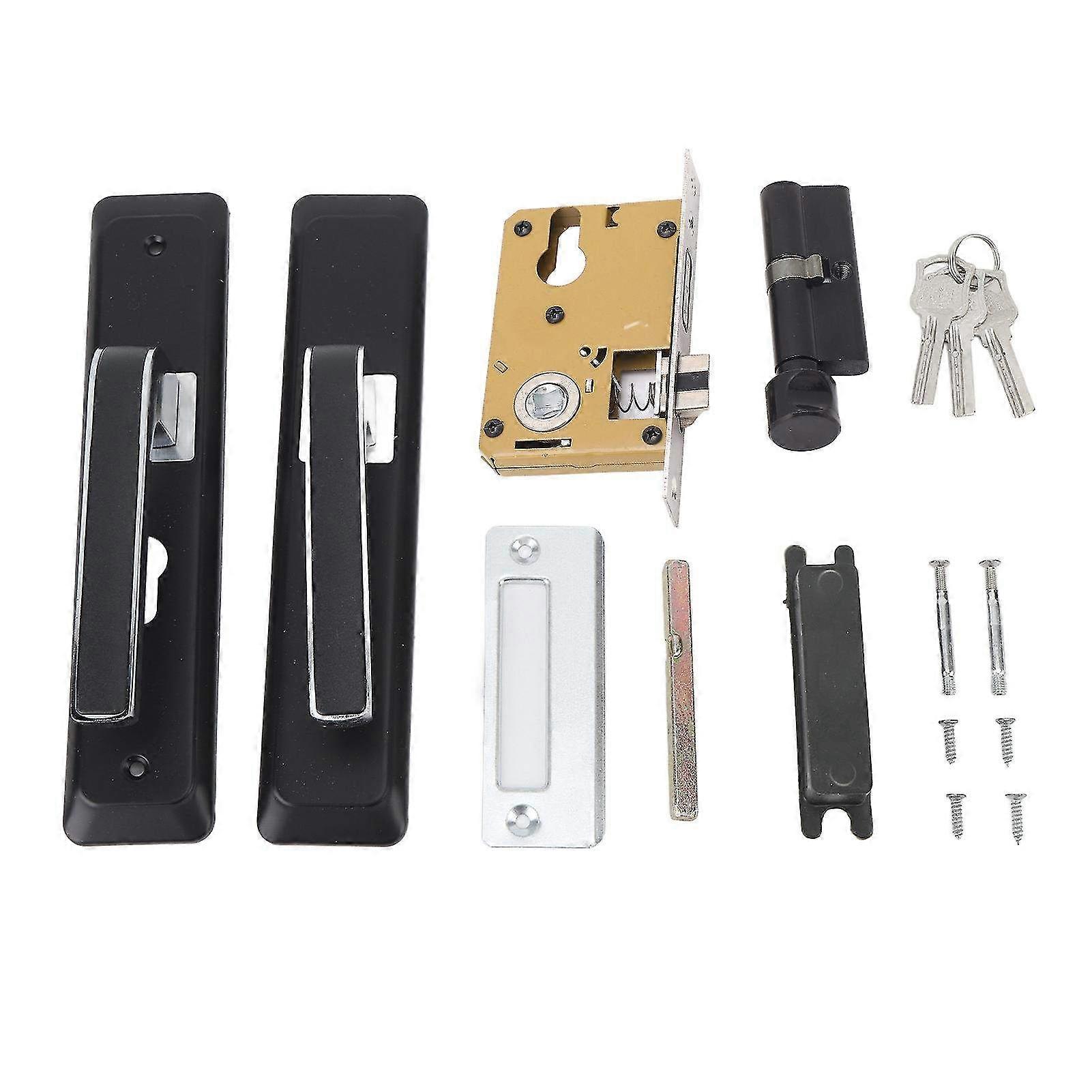 Privacy Bathroom Lever Lock Set with Low Noise Design - Secure Bedroom Door Handle and Stylish Black Lock Lever for Enhanced Security