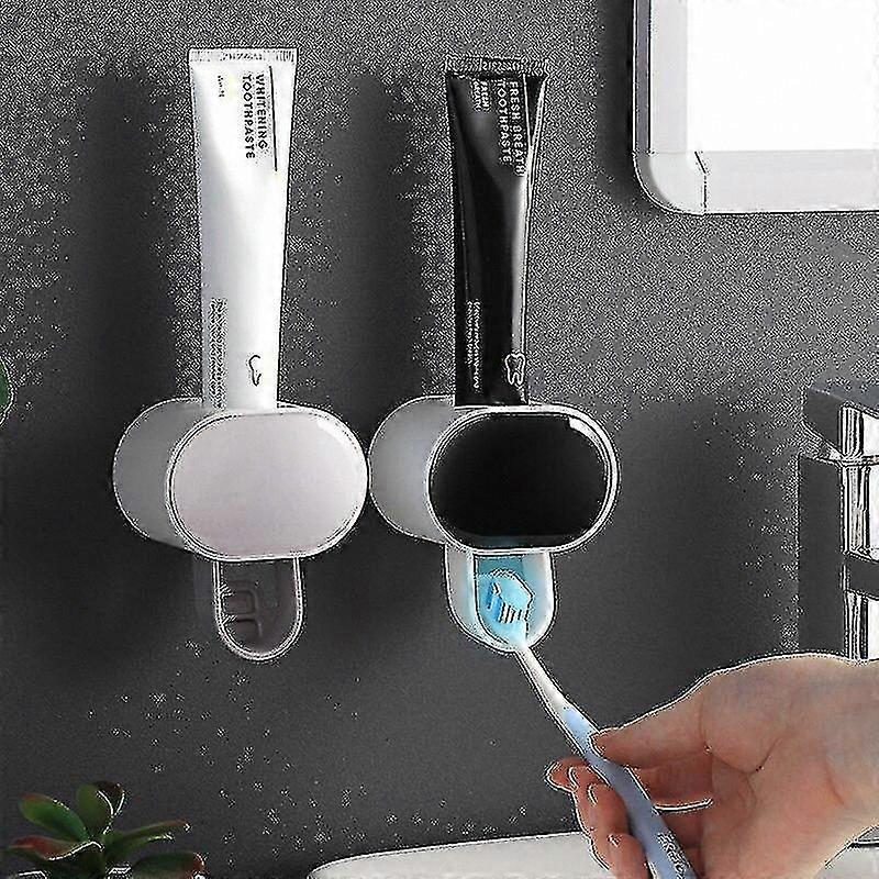 Dual Automatic Toothpaste Dispensers for Bathroom Use