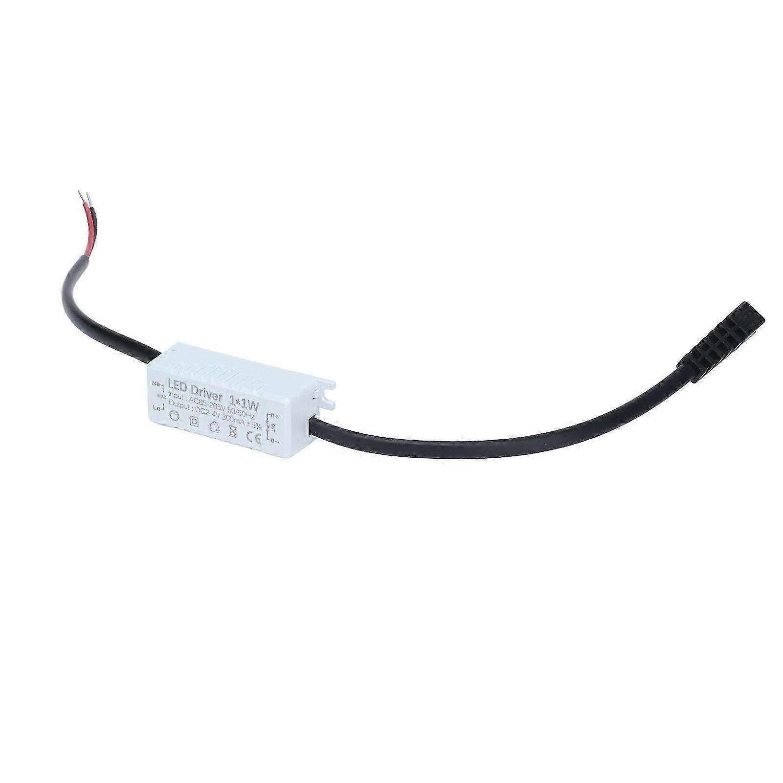 1x1W LED Power Driver Transformer Adapter - AC85-265V to 2-4V DC Power Supply for LED Light & Computer Project Applications