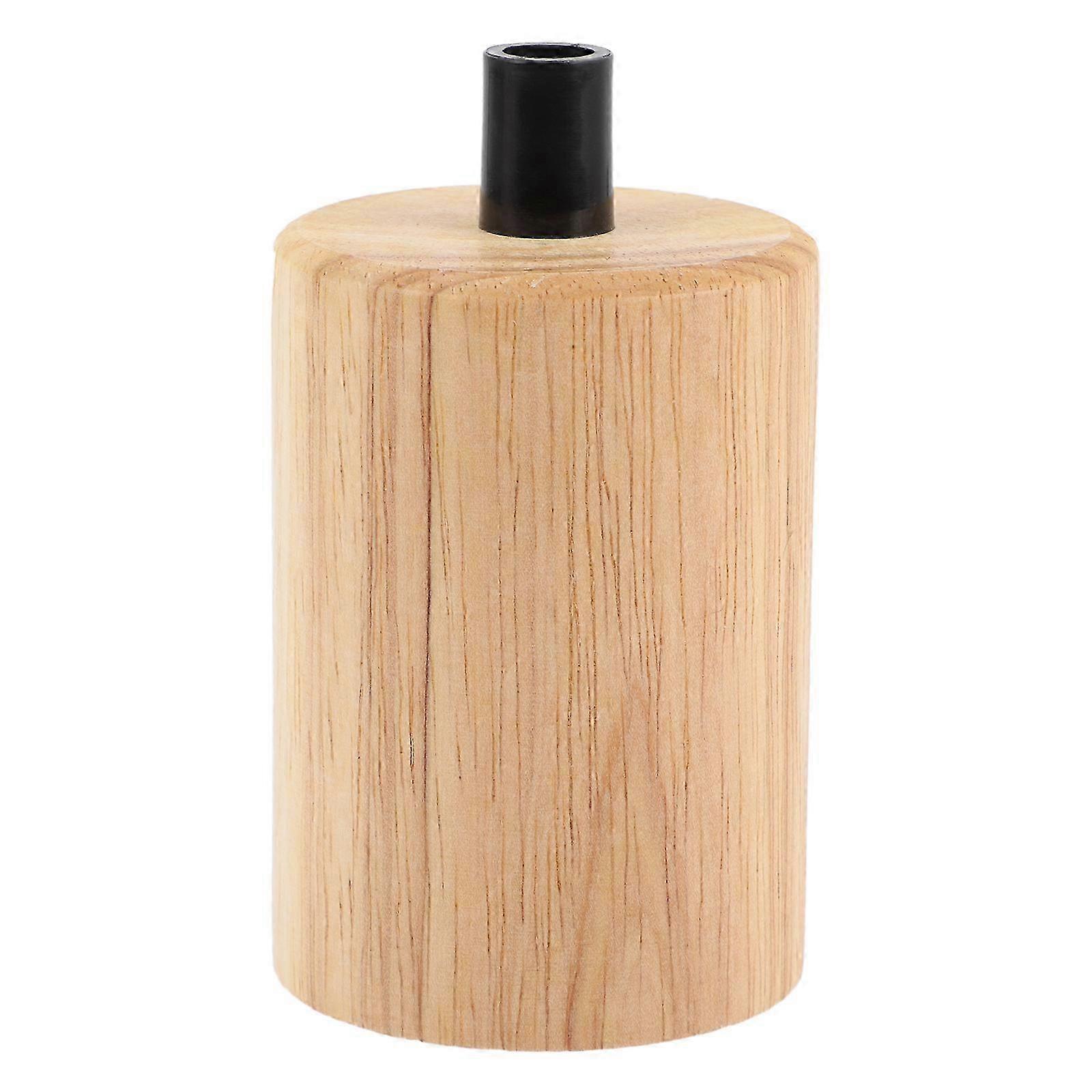 Ceiling Light Fixture with Wooden Base and Bulb Adapter for Pendant Lighting