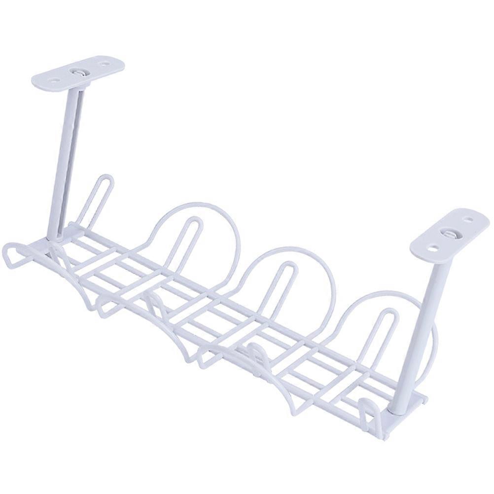 Hanging Basket 2Pcs Grey Rectangular Storage Rack For Living Space Office Desk Use