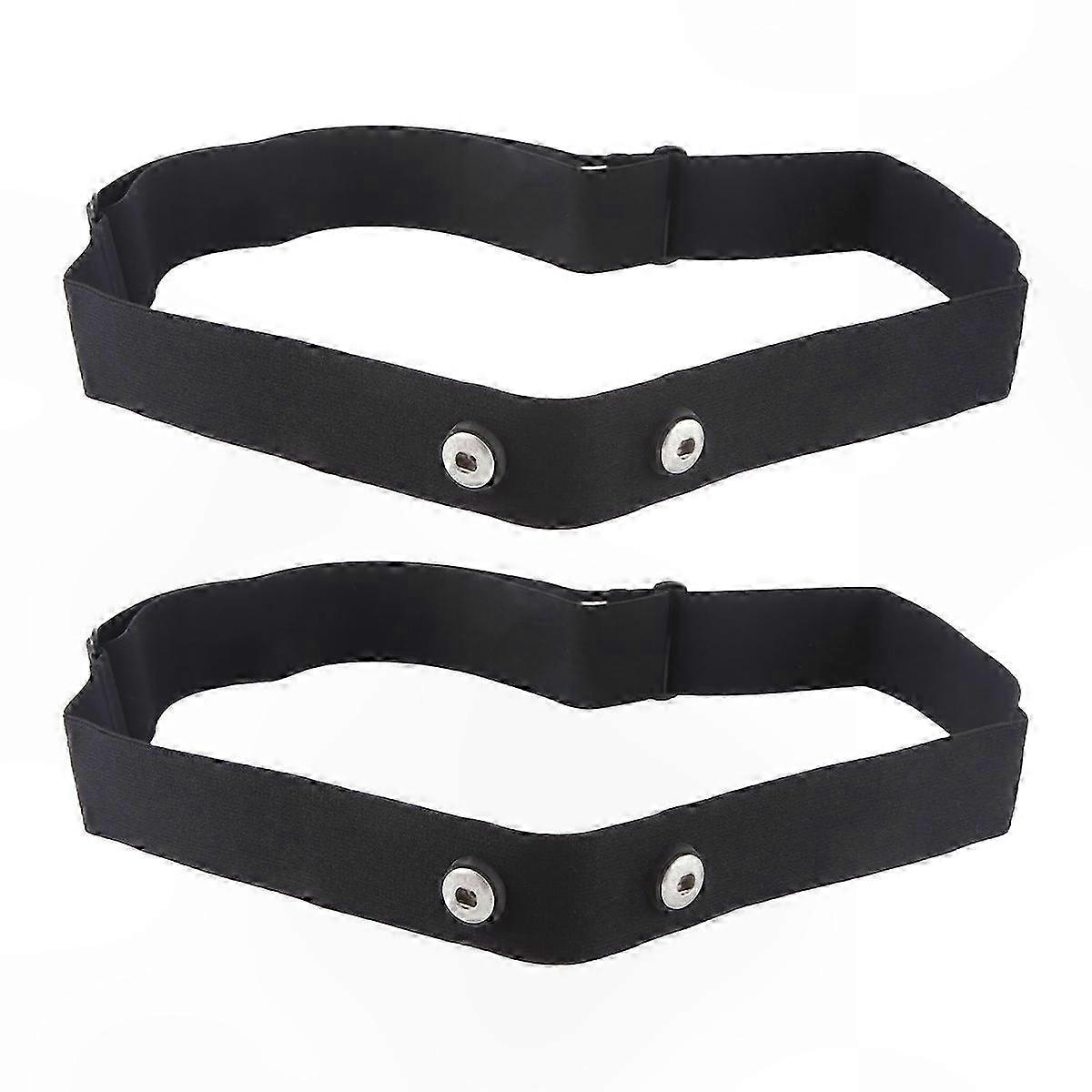 2-Pack Adjustable Heart Rate Chest Straps Compatible with Multiple Fitness Monitors and Devices