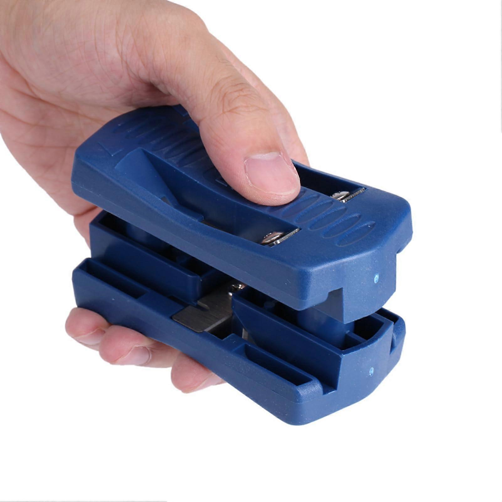PVC Wood Edge Cutting Machine 2Edge Manual Tail Trimming Tool for Woodworking for Furniture Decoration Color Blue