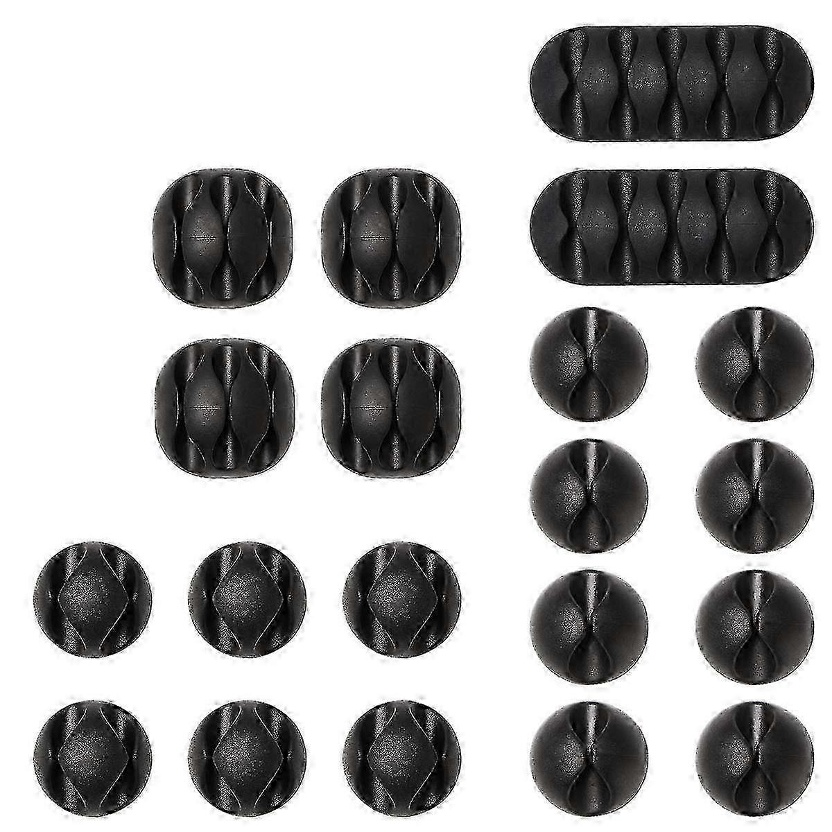 Cable Clips Cable Holder, Versatile Cable Management Cable Organizer Set for Desktop, Power Cable, 20 Pieces