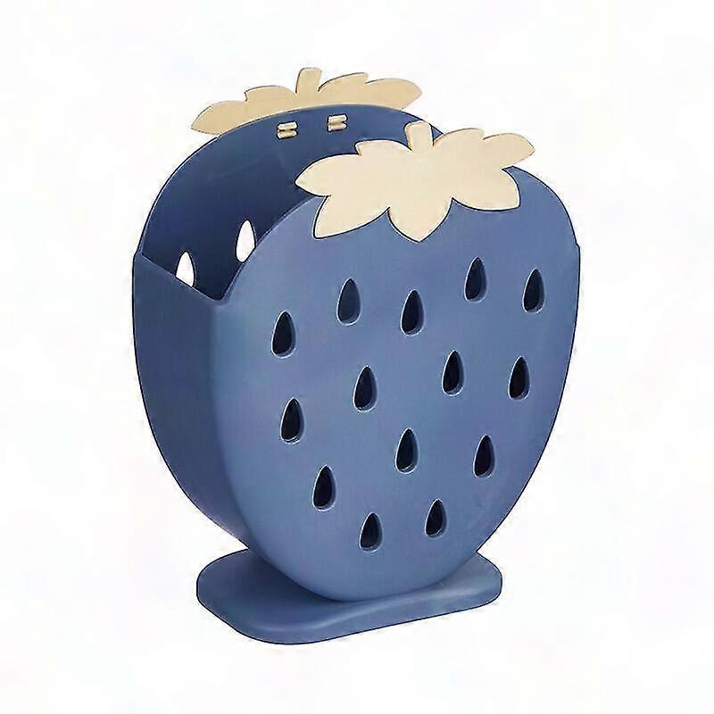 Creative Household Strawberry Chopsticks Cage Kitchen Standing Multi-Functional Double Grid Drain Chopsticks Box