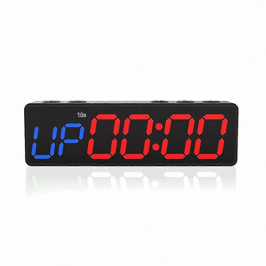 Portable Mini Gym Timer with Built-in Magnet, Programmable Countdown Workout Clock with Battery