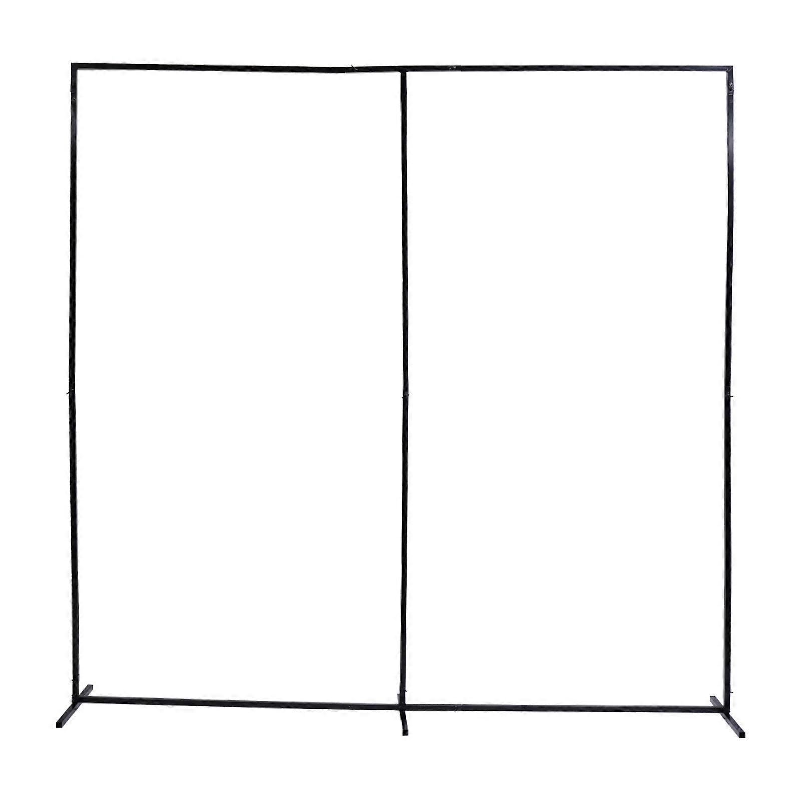 2.3*2.3m Square Metal Wedding Ceremony Reception Backdrop Stand Frame Black