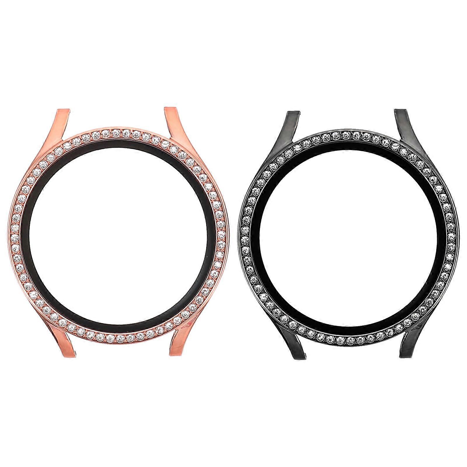 Protective Watch Case Cover Smartwatch Screen Protector Daily Use Square Shape Latest Frame Technology 2Pcs