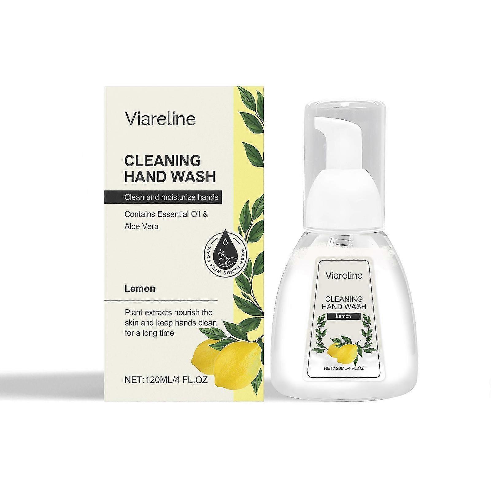 Viareline foam hand sanitizer (lemon flavor) is gentle, clean, soothe, decontaminate, moisturize, protect hands, and clean foam