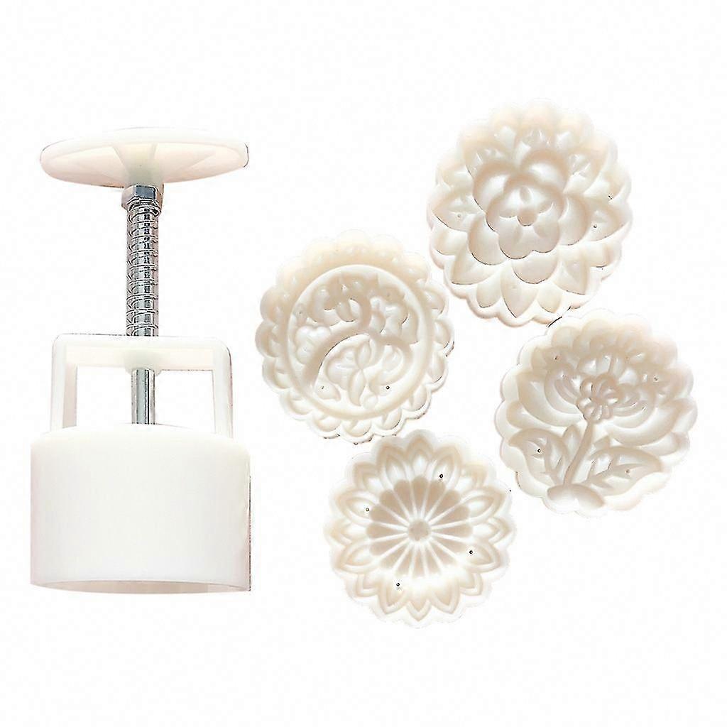 Flower Pattern Mooncake Mould for Baking Decorating Durable Bath Bombs Gift