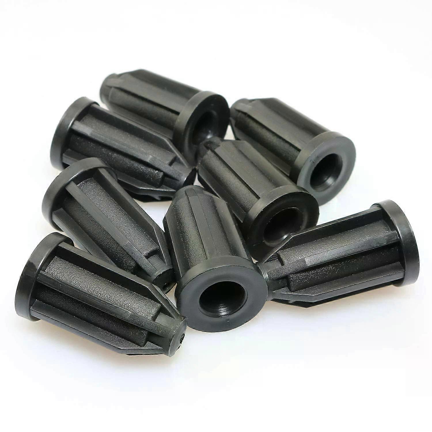 Plastic Caster Socket Sleeve Inserts, 8PCS 7/16" Inside Stem Black PP/PA