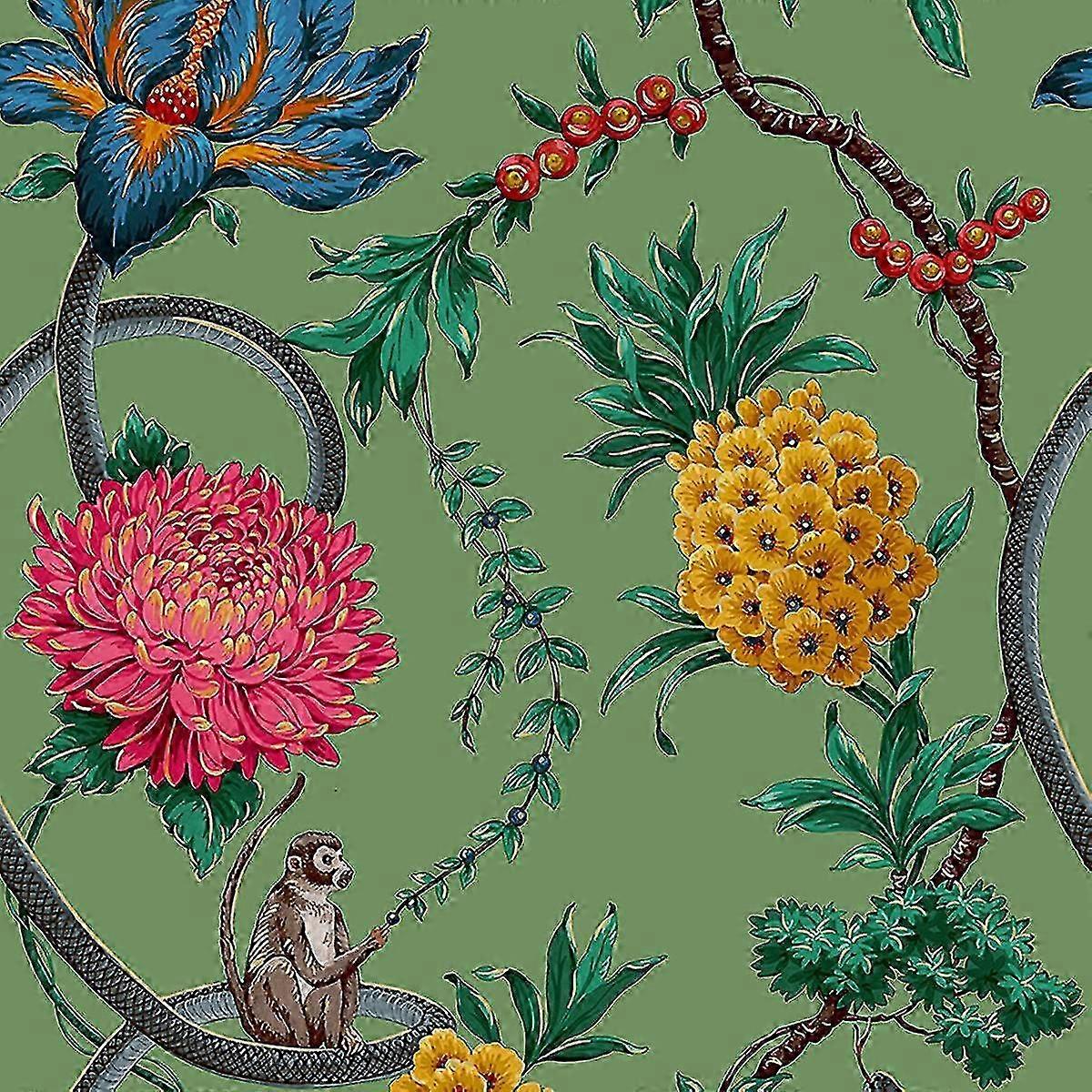 Forbidden Fruit Floral Wallpaper