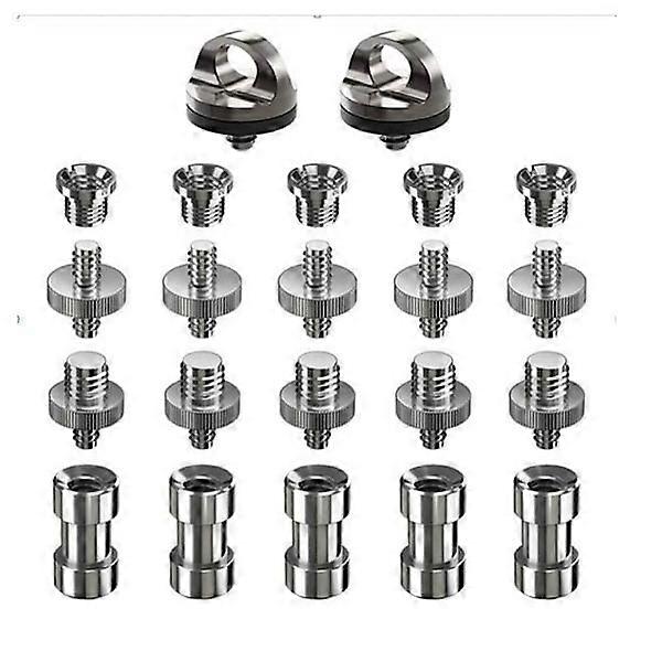 Camera conversion screw kit for tripod mounts.