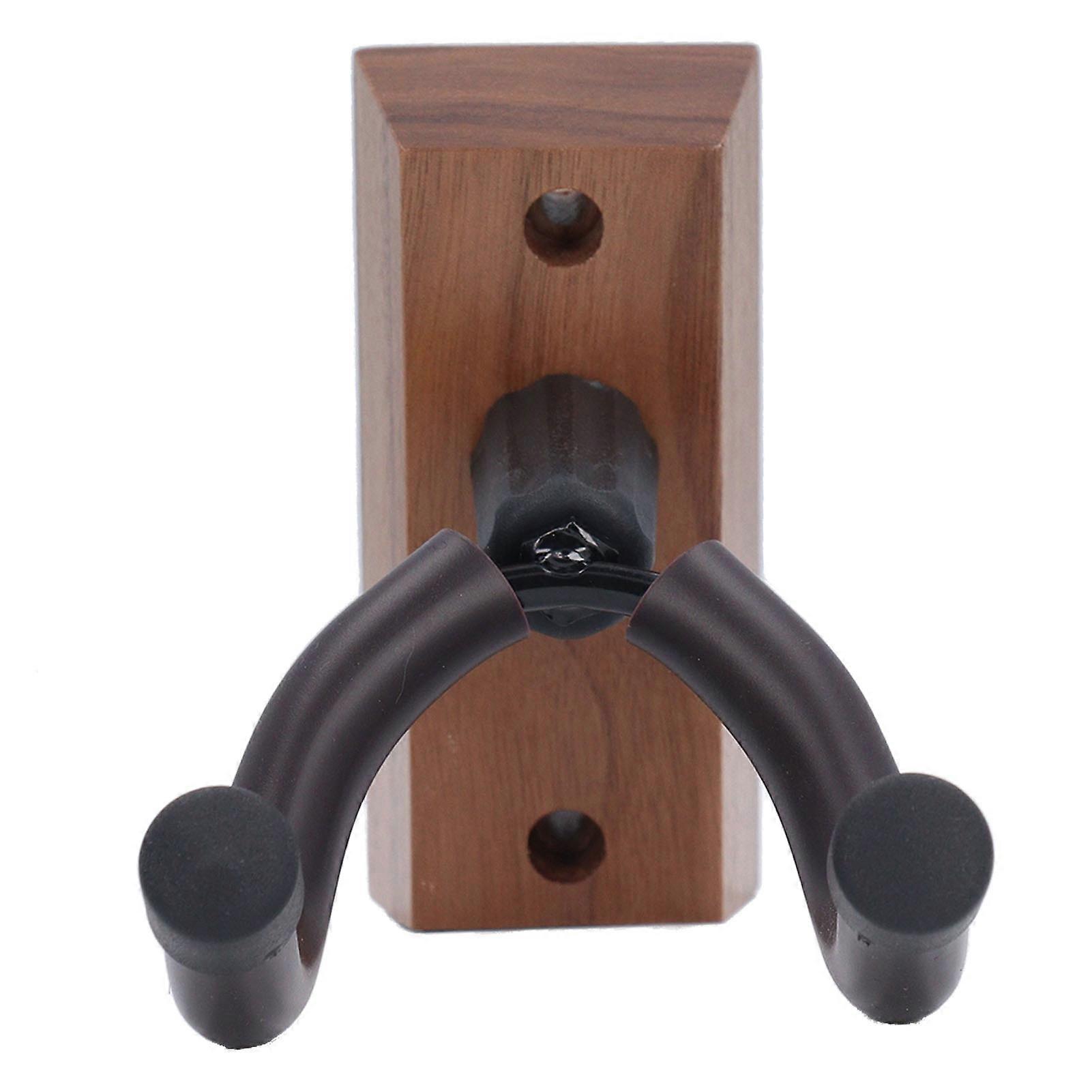 Guitar Wall Mount Hanger Black Walnut Wood Neck Bracket Hook
