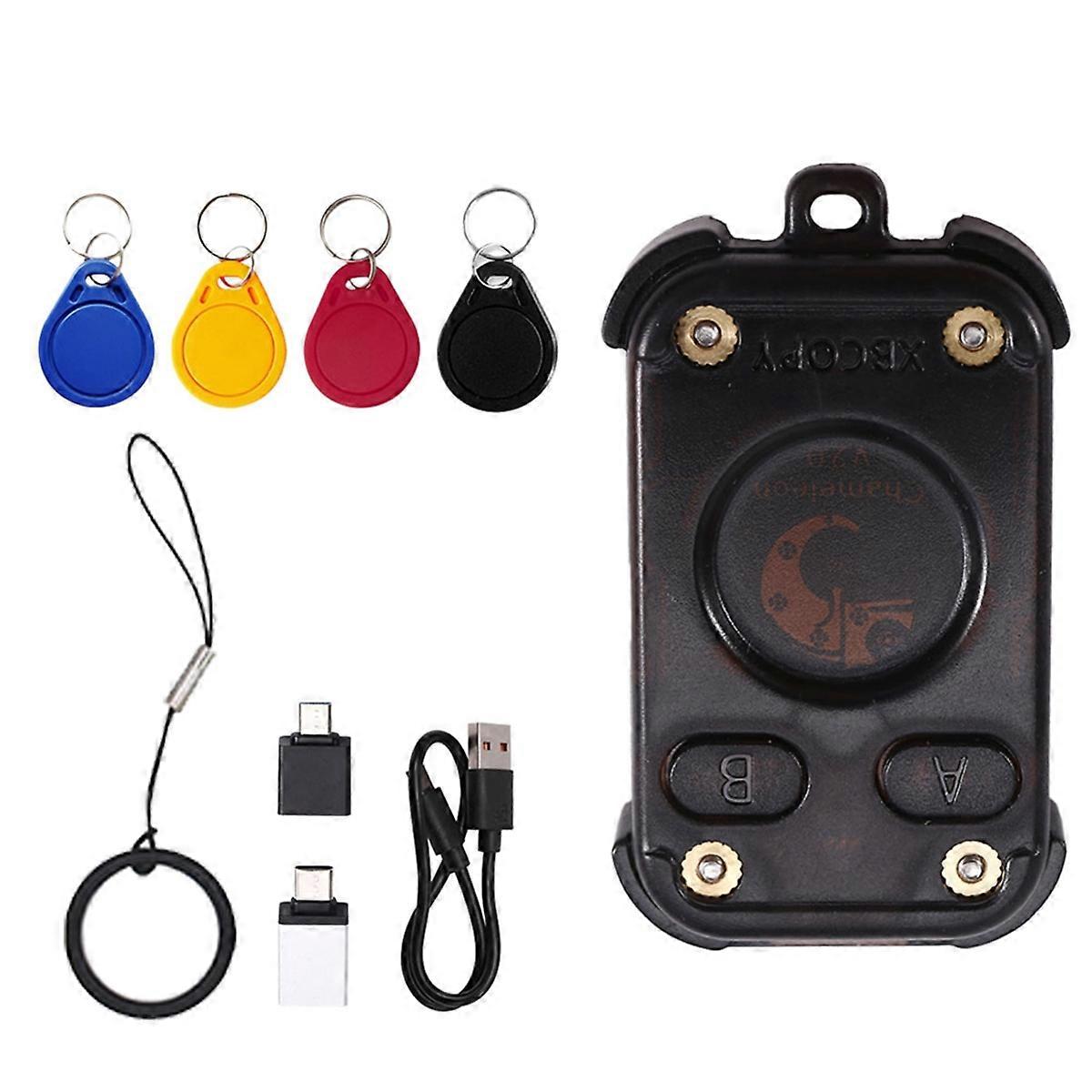 Chameleon V2.0 RFID Smart Chip Reader Emulator Smart Card Emulator+4xCUID Keychain 125K 13.56M Card