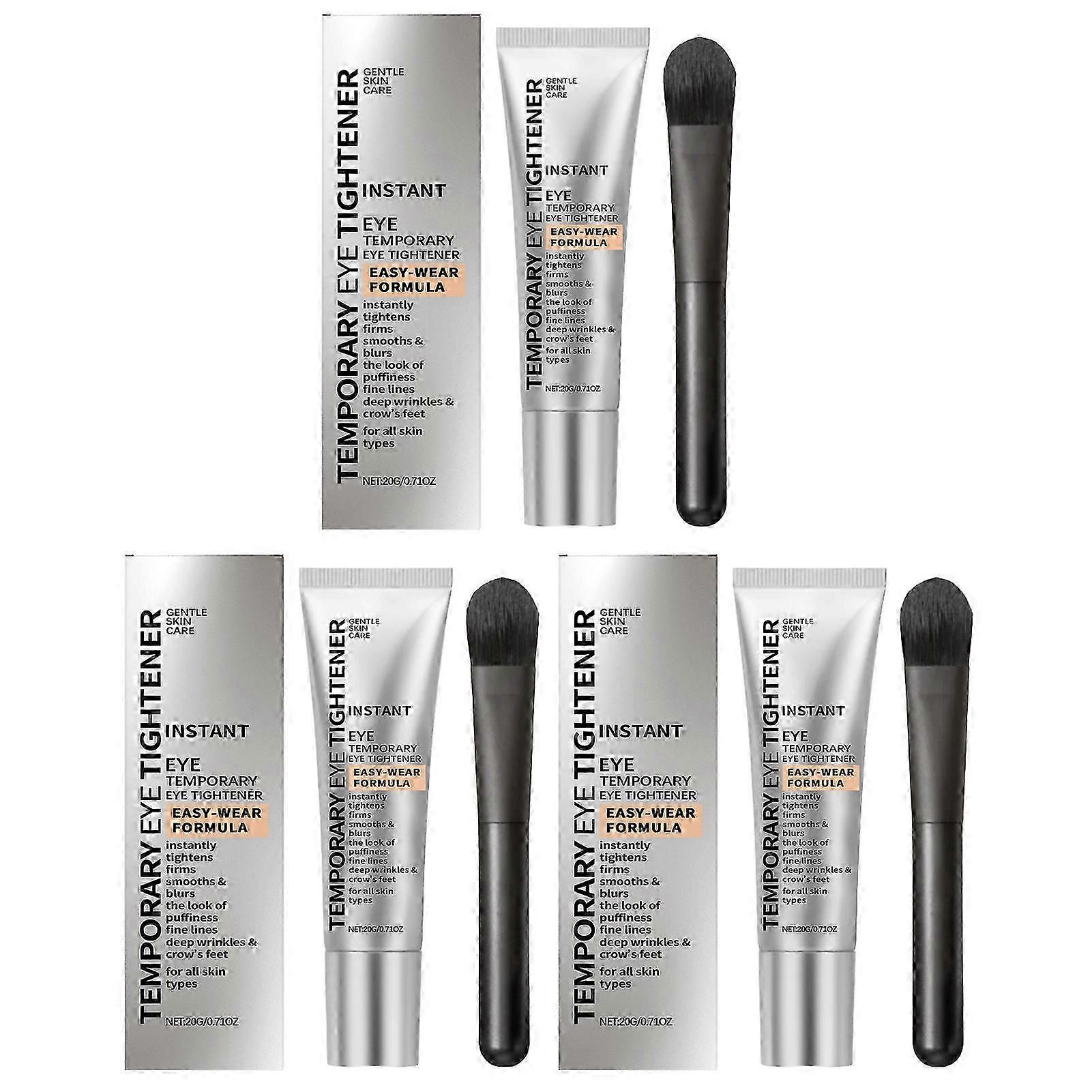Enhanced Eye Tightener Kit with Brush - Reduces Bags, Dark Circles & Puffiness, Fights Fine Lines & Wrinkles for Anti-Aging