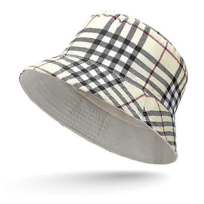 Cappello bob traspirante bifacciale da uomo da donna - Vogue - Beige - Poliestere - 56-58cm - Pieghevole