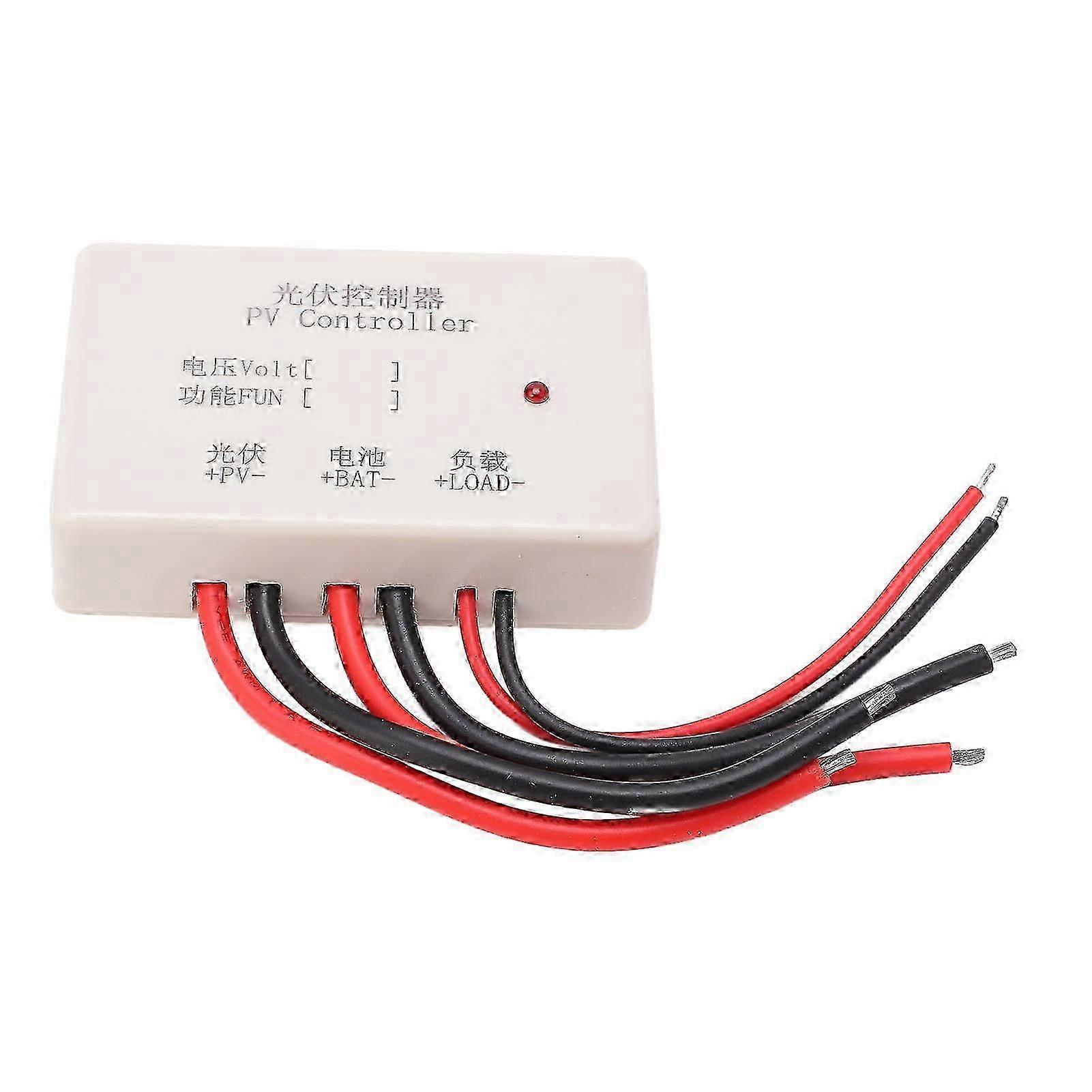 PV Controller IP65 Waterproof Solar Charge Panel Battery Intelligent Regulator for Caravan Boat Type A(Dark Output for Light)