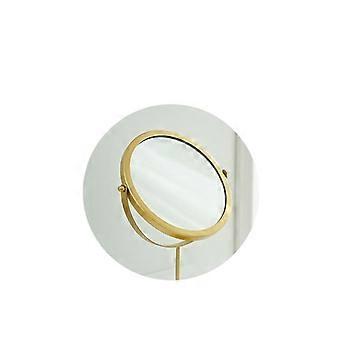 Make-up spiegel licht luxe retro desktop vierkant ronde slaapzaal make-up spiegel| Make-up spiegels (gouden)