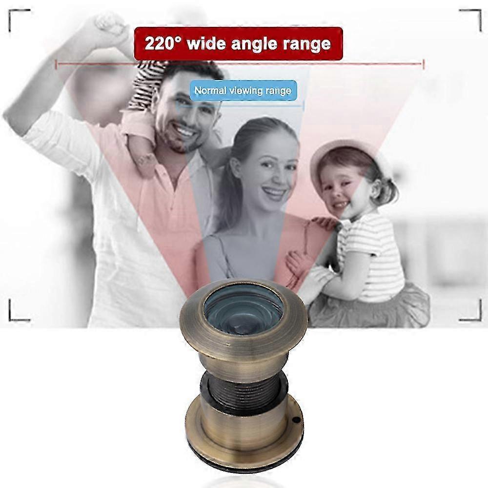 Secure Your Entrance With Confidence, 220° Wide Angle Door Viewer, Adjustable Length For 1-5/8" To 2-1/8" Doors, Privacy Cover, Solid Brass And HD 202