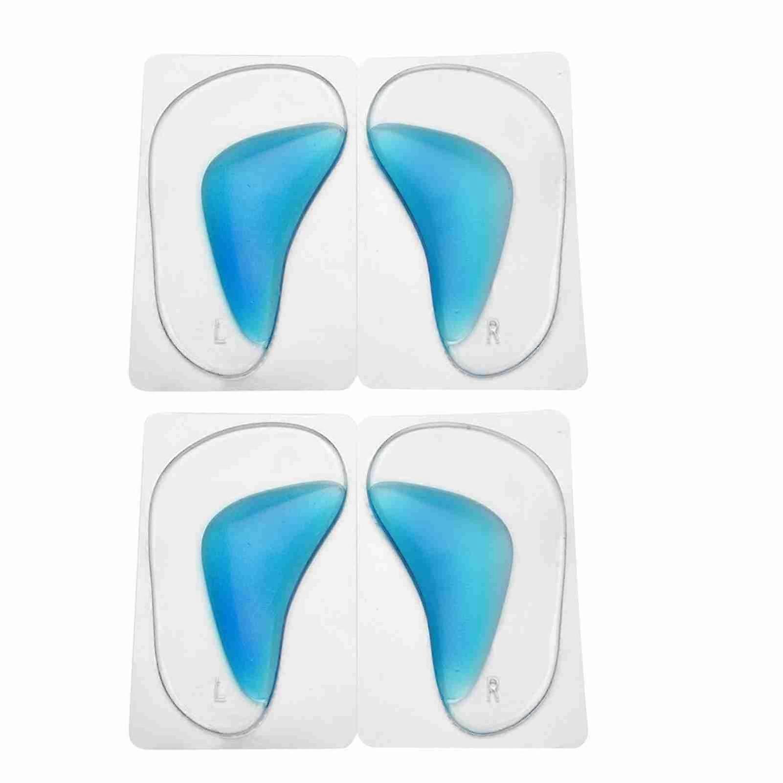 2 Pairs/Set Silicone Feet Foot Support Cushion Shoe Insoles Pads (Blue)