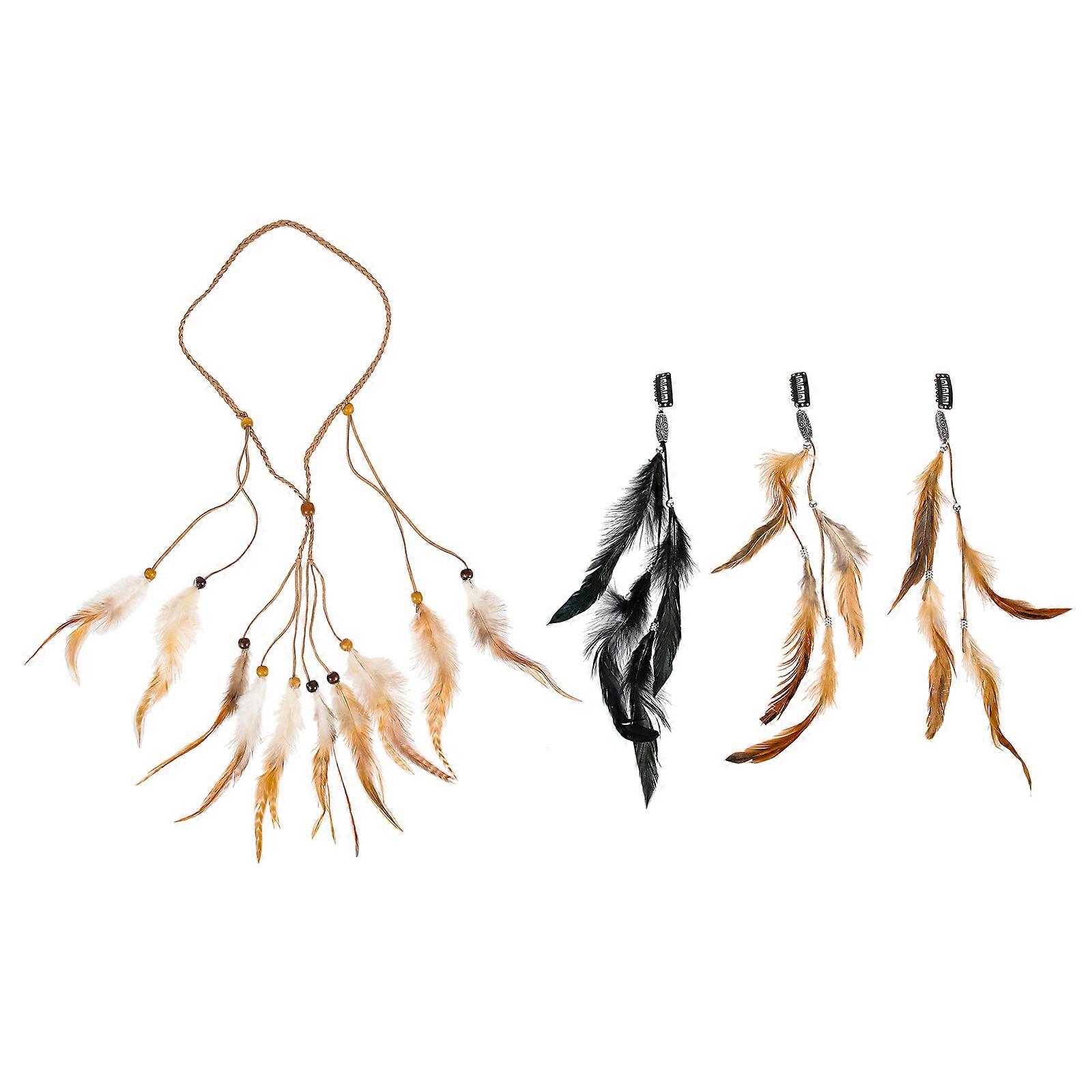 Plume Headband for Decoration with Assorted Color Bohemia Inspired 1Set